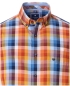 Preview: REDMOND Kurzarmhemd orange multicolor Karo Casual Comfort Fit